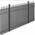 Rocky Modern Picket Aluminum Steel Metal Fence